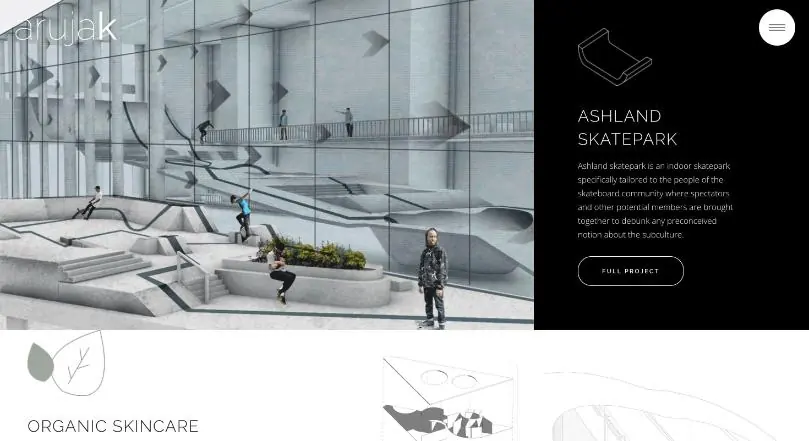 Aruja Kothari website homepage (WordPress website)