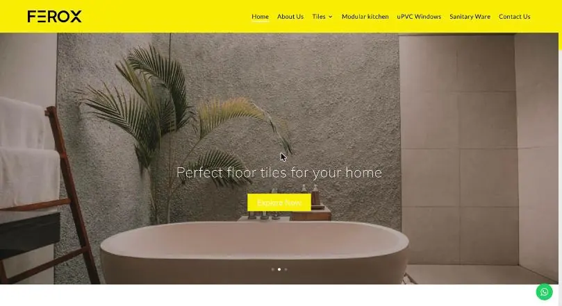 Ferox website homepage (WordPress website)