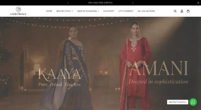 Gayatri Bishnoi website homepage (Shopify store and SEO)