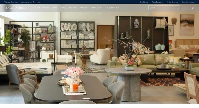 Samurai Home website homepage (Shopify build, CRO and ads)